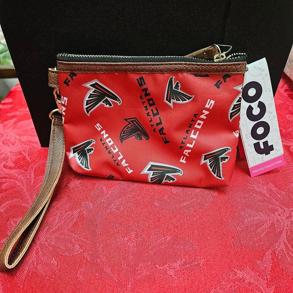 NWT:  NFL Atlanta Falcons Small Wristlet Bag